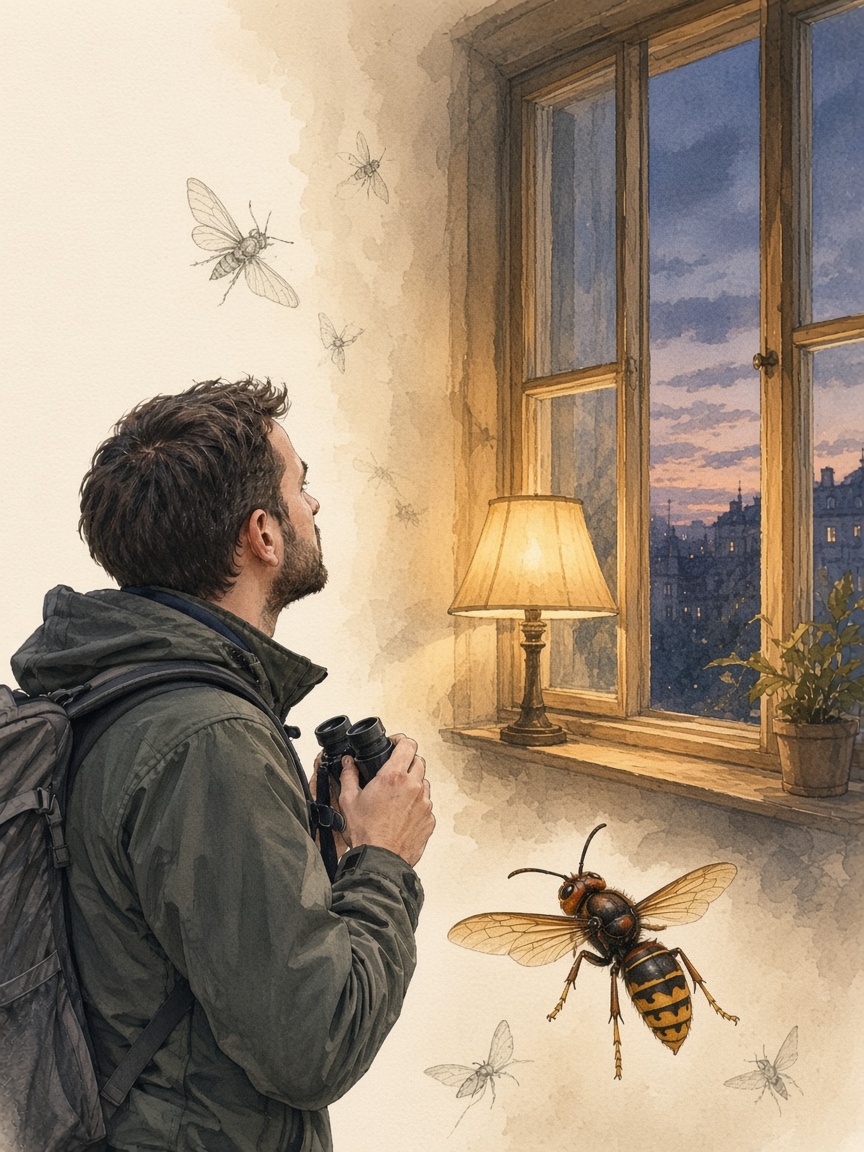 Frelon européen attiré par la lumière la nuit : que faire ?
