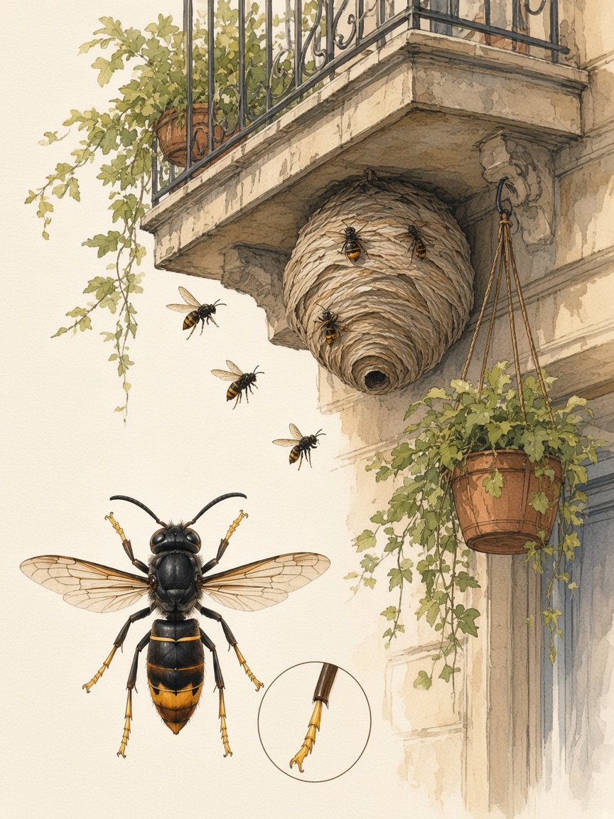 Nid de frelons asiatiques sur mon balcon : que faire avant l'intervention ?